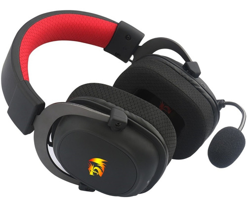 Auriculares gamer Redragon Redragon Zeus X Wireless H510-WL negro con luz rgb LED