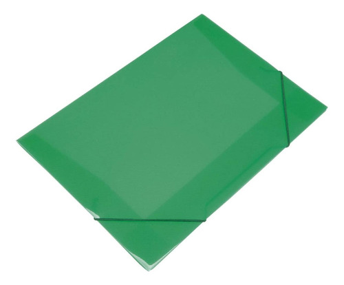Pasta Aba Elastica Plastica Oficio Verde Soft Pacote 8 Unid