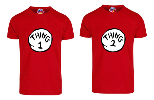 Playeras Pareja Thing 1 Y Thing 2 Variedad De Tallas