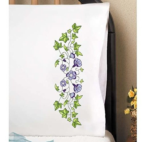 Tobin Floral Vine Estampado Para Fundas De Almohada Bordadas