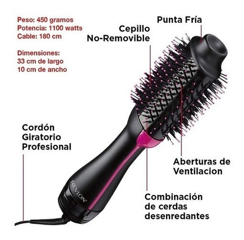 Imagen 5 de 7 de One Step Cepillo Alisador De Cabello 3 En 1 Profesional