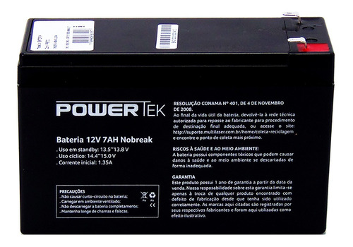 Bateria Selada Alarme Ou Cerca E No-break 12v 7ah Multilaser