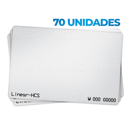 70 Un Cartão Proximidade Rfid 125khz Linear Controle Acesso