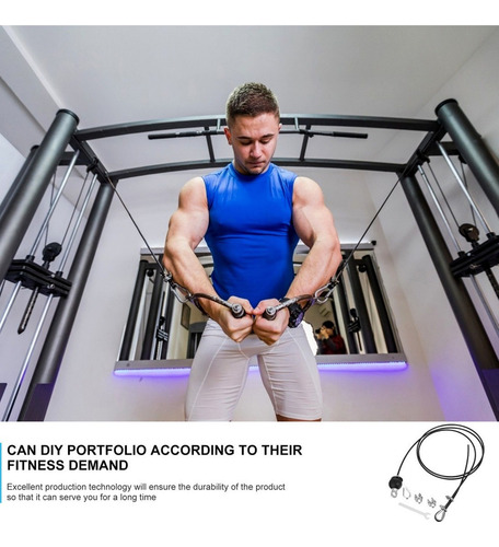 1set De Bricolaje Profesional Fitness Cuerda De Acero Cable