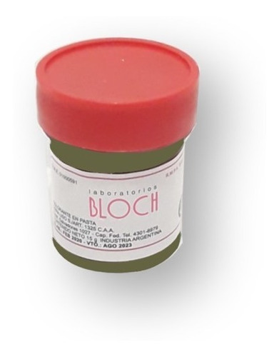 Colorante Verde Musgo En Pasta Bloch 15g