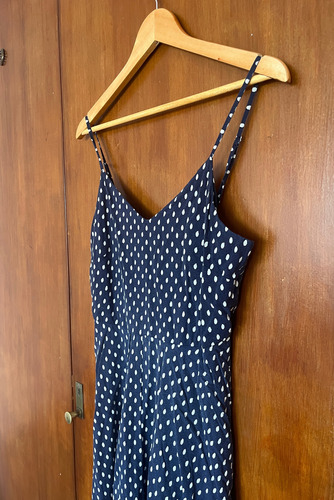 Vestido Gap Azul Marino Lunares Talle S (puede Ser M) (Usado)