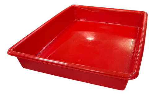 Paquete 3 Charola Organizadora Multiusos 29 X 39 Cm Rojo