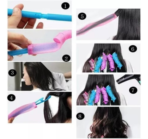 18 Unidades/set De Mujer Moda Mágico Rizo Rizador De Pelo