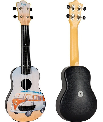 Flight Tus-25 Bus Ukelele Soprano Con Funda Color Naranja
