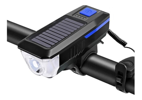 Luz Delantera Bicicleta Led Solar Recargable + Bocina