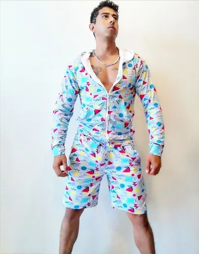 Conjunto Short Sudadera Capucha Algod n Hombre