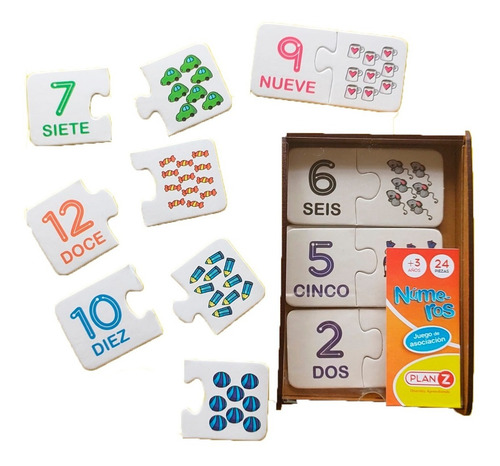 Imagen 1 de 9 de Juego Encastre Didácticos Asociación Números Infantil Niños