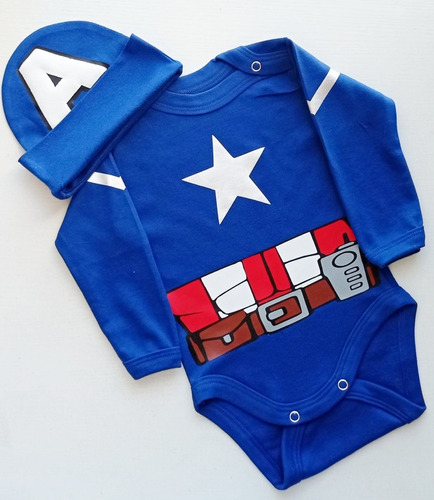 Body (pilucho) Capitan America Con Gorro