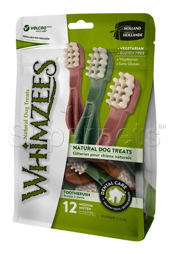 Whimzees Premios Para Perro Bolsa Cepillos Mediano 12pzs