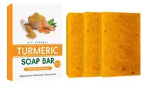 Comprar 3 Tabletas De Jabón De Cúrcuma Y Limón, Jabón De Cúrcuma Par