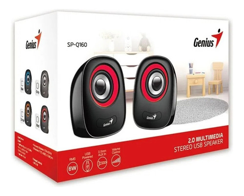 Parlantes Genius Sp-q160 Usb Power 6w Aux3.5mm Controlvolumn