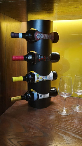 Imagem 3 de 9 de Suporte Mesa E Prateleira Porta Garrafas Vinho Adega Parede