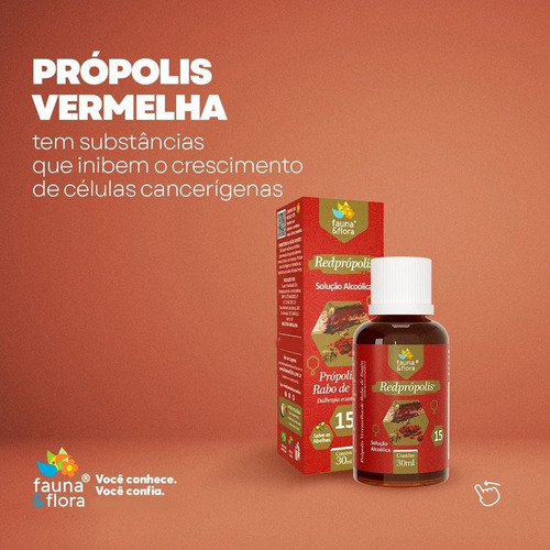 Extrato Própolis Vermelha Puro Red Solução Alcoólica 15