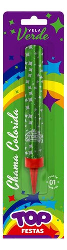 1 Vela Aniversário Vulcão Foguetinho Festa Várias Cores