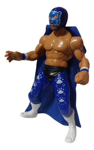 Muñeco De Lucha Libre - B L U E Panther- Accesorio Incluido