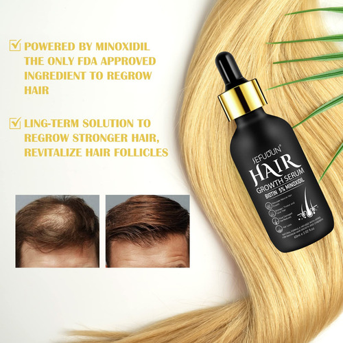 Sérum Para El Crecimiento Del Cabello Flasture Con 5% De Min
