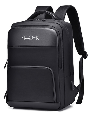 Mochila Impermeável Resistente Para Notebook De 15.6 Polegadas Com Compartimentos E Entrada Usb Cor Preto