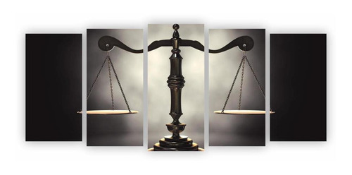 Quadro Direito - Balança Da Justiça Preto E Branco Em Canvas