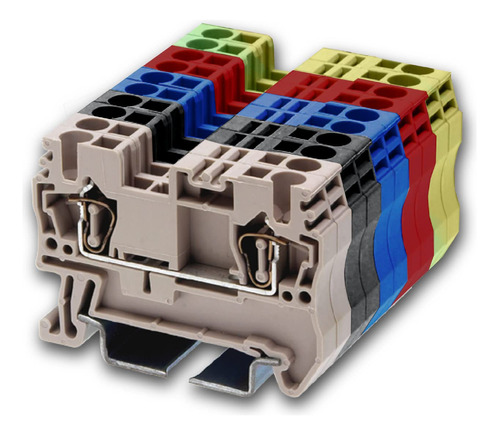 Bloque Terminal Riel Din 600 V 20 Conector Conductor Cable 2