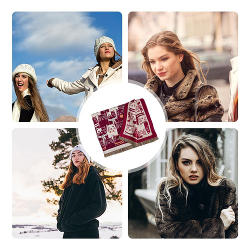 Bufanda Cálida Para Mujer Bufanda De Invierno Para Mujer Buf