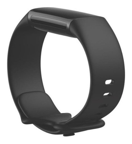 Imagen 3 de 4 de Smartband Fitbit Charge 5 caja de aluminio anodizado y acero inoxidable quirúrgico negra grafito, malla negra de silicona FB421