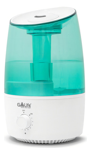 Umidificador De Ar Ultrassônico Ionizador 3,2l 127/220V G-life Cor Branco E Verde