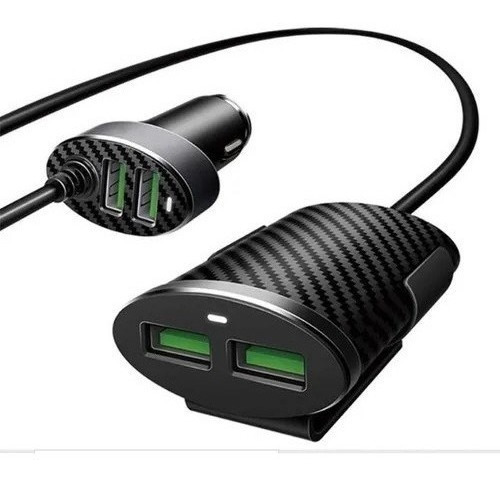 Carregador Automotivo Veicular Com Extensor Usb Uber Taxi 99