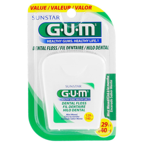 Hilo dental GUM Dental Floss sabor menta 129 m