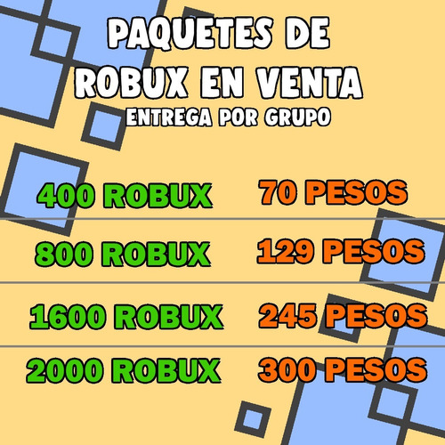 800 Robux Entrega Por Grupo De Roblox Mercado Libre - grupo roblox de robux