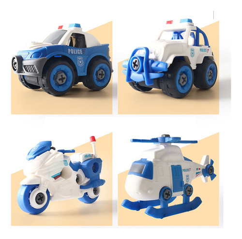 Juego De Policía Infantil 4 Piezas Desmontables