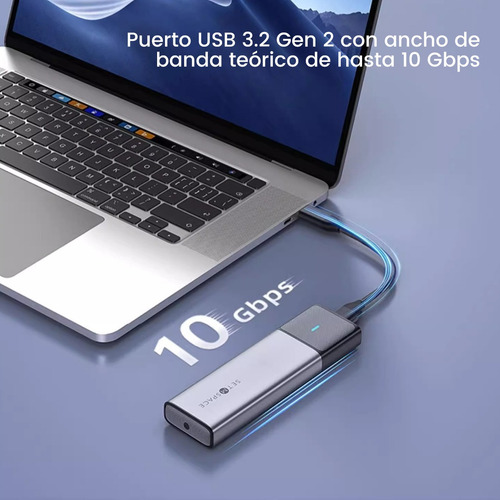 Gabinete Disco Duro Externo Extraible Ssd M.2 Usb 3.2 4tb