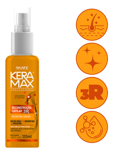 Queratina Liquida Keramax Reconstrucao Capilar 120ml