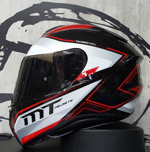 Casco Mt Targo Interact Ece Dot Rojo Perla Integral