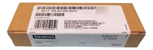 Siemens Simatic Terminal Module Et200sp 6es7 193-4cd30-0aa0.