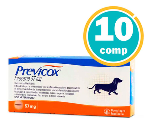 Previcox  57mg  Anti Inflamatorio Blister 10 Comp