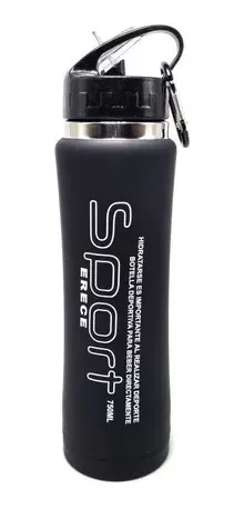 Botella Termica Sport Acero Inox 750ml Erece Negra