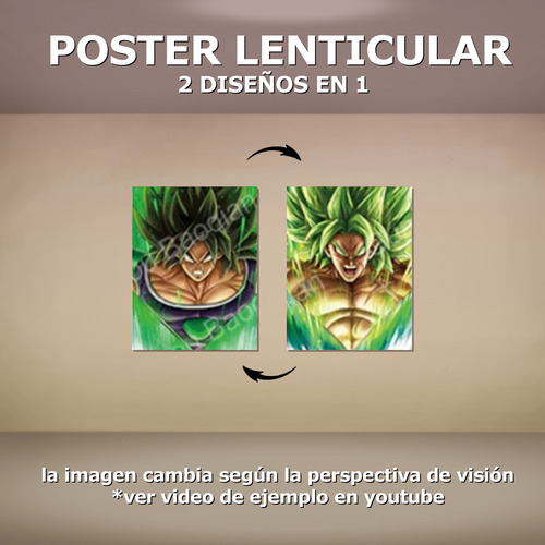 Poster Lenticular Dragon Ball Broly Transformacion