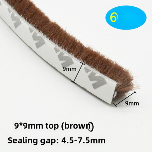 9*9 Brown (6 Metros), Autoadhesive Sellado Tira For