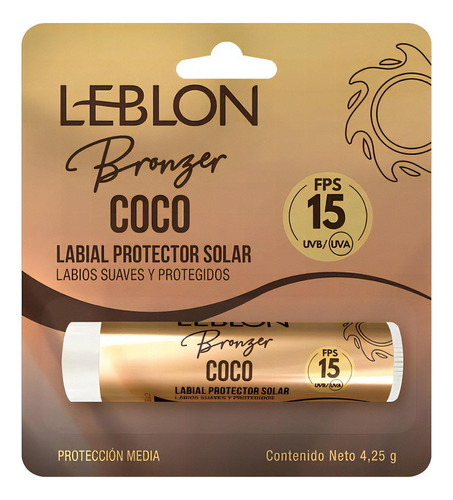 Leblon Balsamo Labial Fps30 4,25 Gr Sabor Coco/bronzer