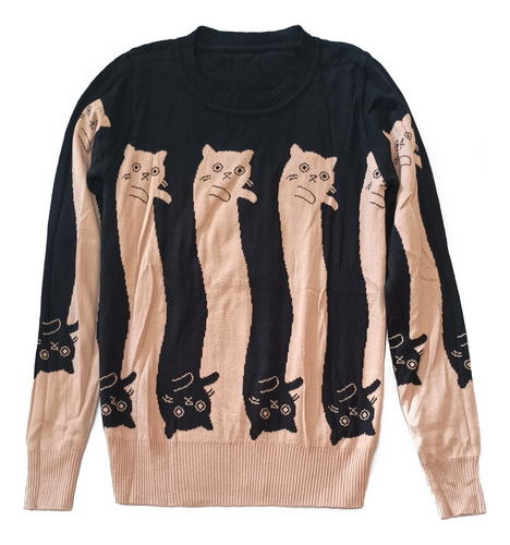 Sweater Importado Gatito Gato Longcat Cat Pulover Buzo