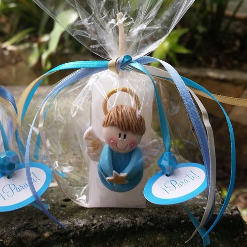 Imagen 2 de 5 de Recuerdo Para Bautizo, Vela Decorada.