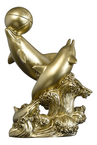 Estatuilla De Delfín, Escultura De Animal Marino, Estilo D