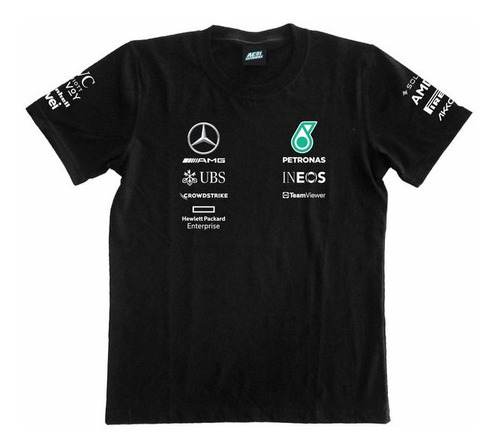 Remera F1 2023 Mercedes Hamilton Russell