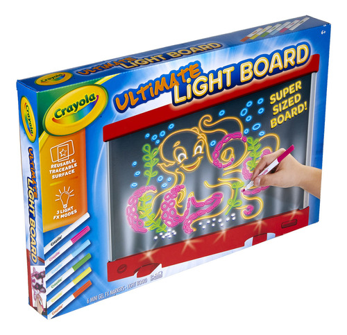 Tableta De Dibujo Crayola Light Board Roja Regalo Perfecto P