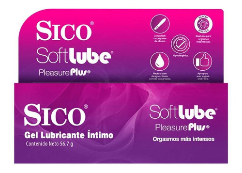 Lubricante Íntimo en Gel Sico SoftLube Pleasure Plus 56.7g